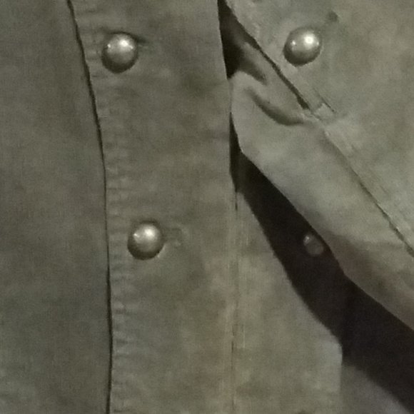 Soft green corduroy military style jacket - Picture 1 of 3